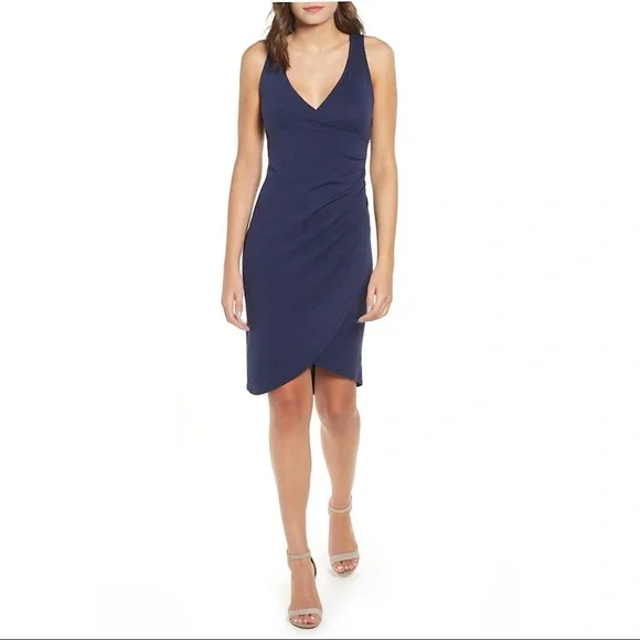 Leith melange wrap hot sale dress